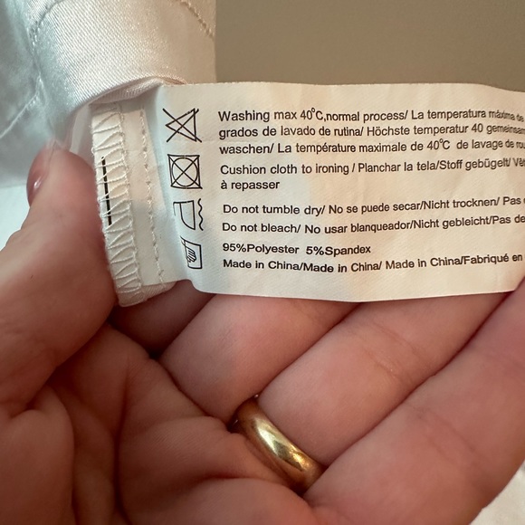 White Silky Satin Pajamas - Picture 5 of 7